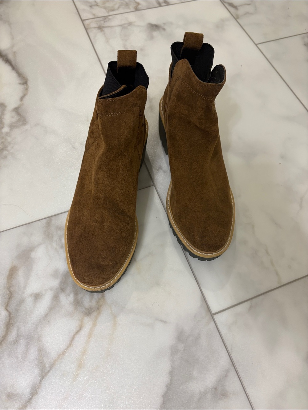 Dolce Vita Brown Suede Chelsea Booties